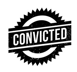 Convicted rubber stamp. Grunge design with dust scratches. Effects can be easily removed for a clean, crisp look. Color is easily changed.