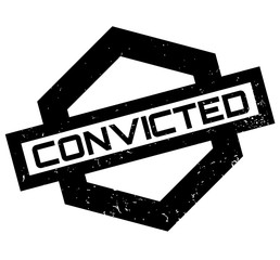 Convicted rubber stamp. Grunge design with dust scratches. Effects can be easily removed for a clean, crisp look. Color is easily changed.