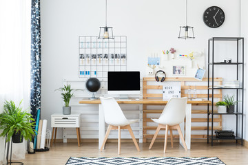 Sticker - Monochromatic home office with photos