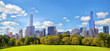 Central Park panorama and Manhattan skyscrapers in New York