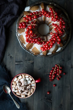 Redcurrant Bundt Cake With Hot Chocolate