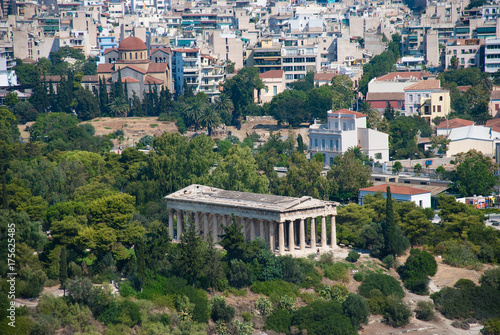 Plakat Antyczni budynki w Ateny Grecja