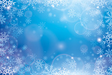 Christmas Abstract Background. Pattern Of Snowflakes, Snow Whirlwind For Your Winter  Project, Vector Design