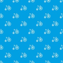 Penny-farthing Pattern Seamless Blue