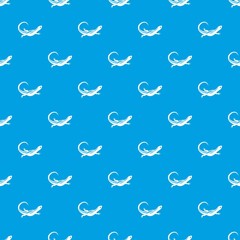 Sticker - Lizard pattern seamless blue