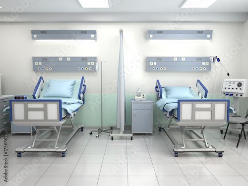 Zdjęcie XXL wnętrze sali szpitalnej