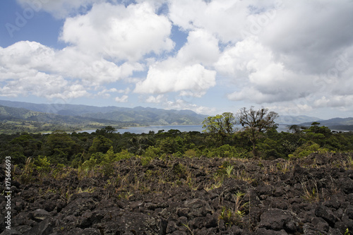 Poster Lake Arenal, field of lava of 1993, National Park Arenal, Costa Rica, Central Am