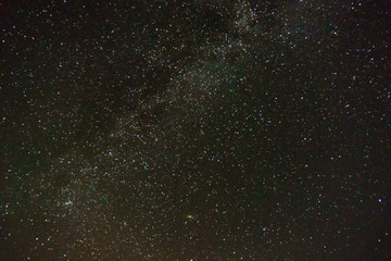 Wall Mural - Milky Way on blue dark night sky as a cosmos background.