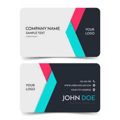 Wall Mural - Red and blue modern business card template, vector corporate identity card design, eps10