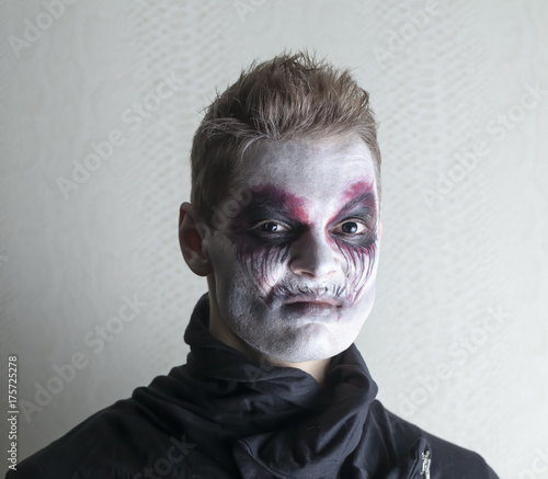 Obraz na płótnie makijaż halloween zombie mężczyzn