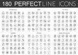 © lembergvector - 180 outline mini concept icons symbols of household, baby, pet friend, garden, kitchen, home appliances icon.