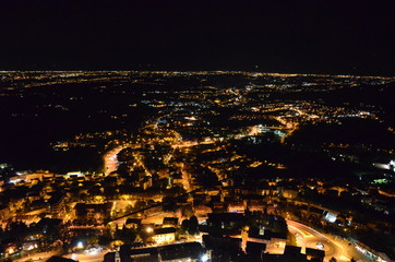 Wall Mural - Panorama notturno riviera romagniola