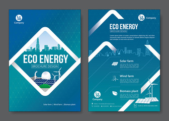 Eco energy brochure design. Vector illustration