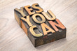 yes, you can word abstract in wood type
