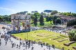 ROME, ITALY, 24 April 2017. The Palatine Hill - view from The Coliseum.