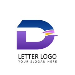 Wall Mural - Letter d logo delivery express