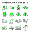 © DifferR - Vector icon of electric water pump and agriculture equipment for water distribution isolated on white background.