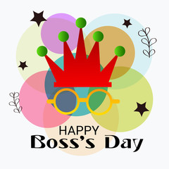 Wall Mural - Happy Boss Day.