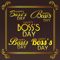 Wall Mural - Happy Boss Day.