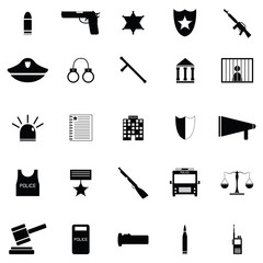 police icon set