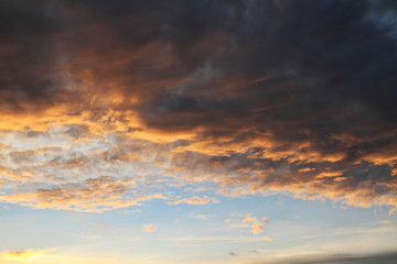 Wall Mural - abstract beautiful bright red and yellow sun twilight, cloud view  landscape natural outdoor background