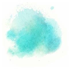 blue watercolor splash vector painted water color background