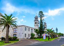 Two Clock Towers On Old Naval Dockyard