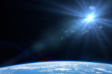 Wall Mural - planet earth lit by the sun