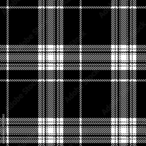 Dekoracja na wymiar  czarno-bialy-wzor-w-szkocka-krate-w-stylu-szkockim