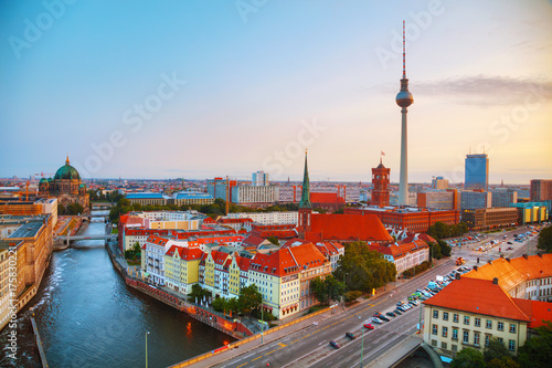 Plakat Widok z lotu ptaka Berlina