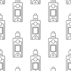 seamless pattern electronic cigarette vaporizer vector