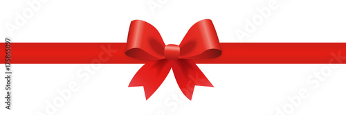 Cuadros en Lienzo Gift decoration red ribbon - stock vector