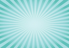 Abstract Soft Green Rays Background. Vector