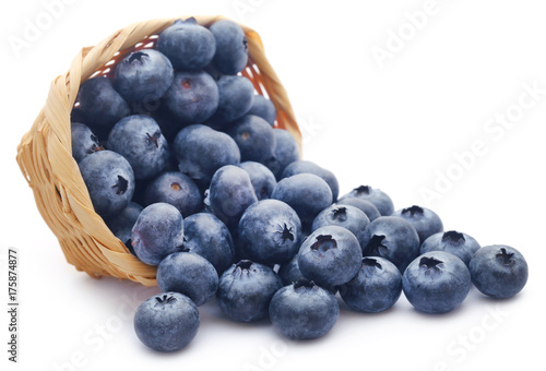 Plakat Group of fresh blueberries