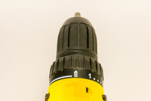 Yellow Hand-held Cordless Screwdriver For Professional Work.