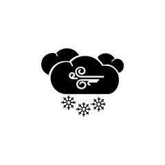 Wall Mural - wind, clouds and snow icon
