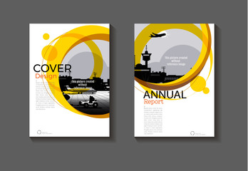 abstract Yellow  cover design modern book cover abstract Brochure cover  template,annual report, magazine and flyer layout Vector a4