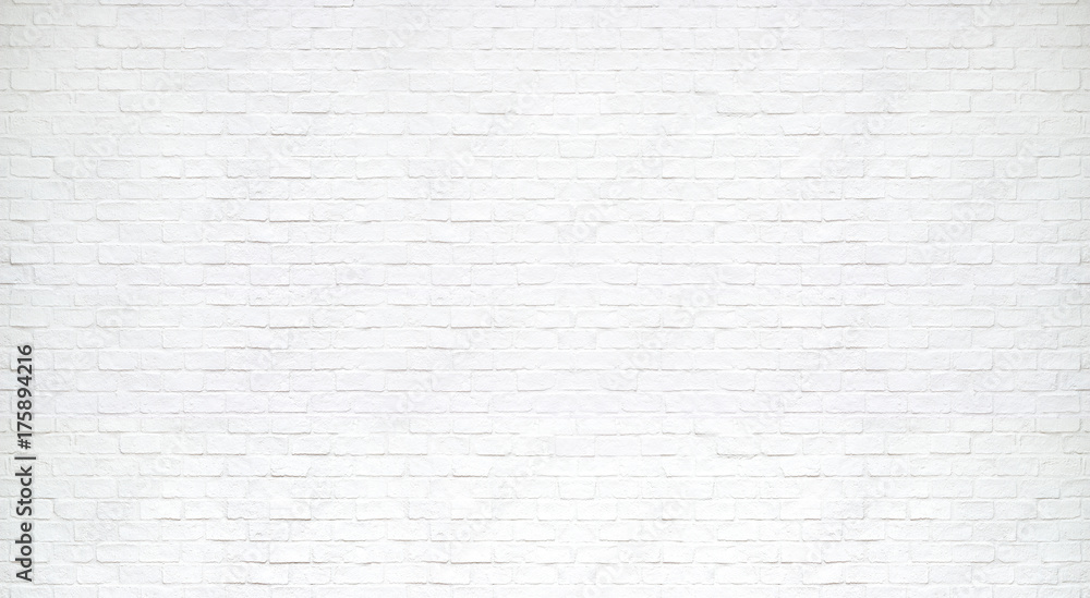 Modern white brick wall texture for background Stock Photo | Adobe Stock