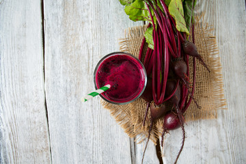 beetroot juice on wooden surface