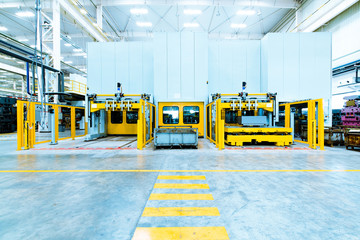 Wall Mural - modern automated assembly line for cars