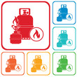© diamondtetra - Camping stove with gas bottle icon