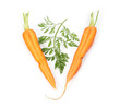 carotte isolé sur fond blanc