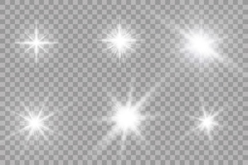 Wall Mural - Abstract image of lighting flare. Set