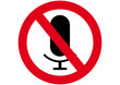 Schild Mikrofon verboten