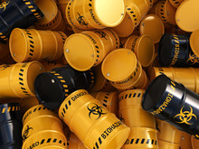 3D Rendering Biohazard Barrels