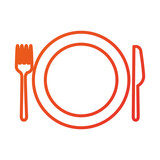 Fototapeta  - kitchen plate fork and knife domestic restaurant