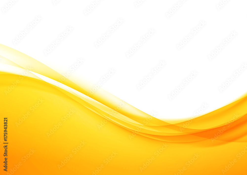 Bright orange abstract modern swoosh elegant soft wave background - obrazy, fototapety, plakaty 