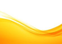Bright Orange Abstract Modern Swoosh Elegant Soft Wave Background