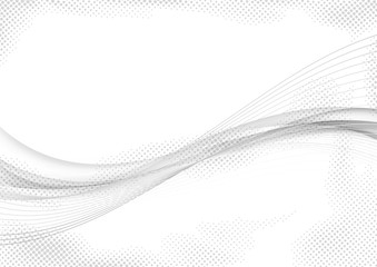 Wall Mural - grey abstract elegant smooth graphic halftone wave design