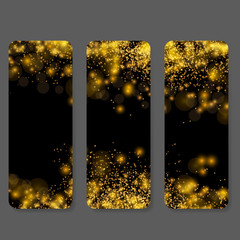 Wall Mural - Elegant Abstract Bokeh Light Customer Cards Flyer Collection